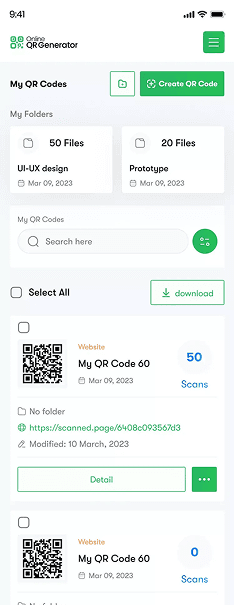 Online QR Generator mobile preview